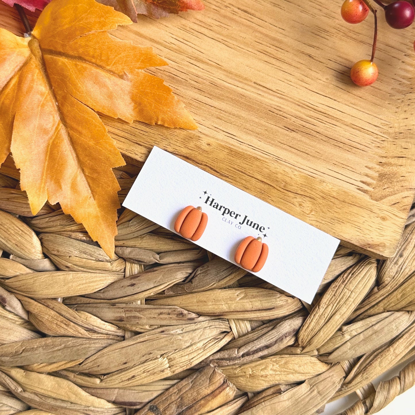 Mini Pumpkin Studs