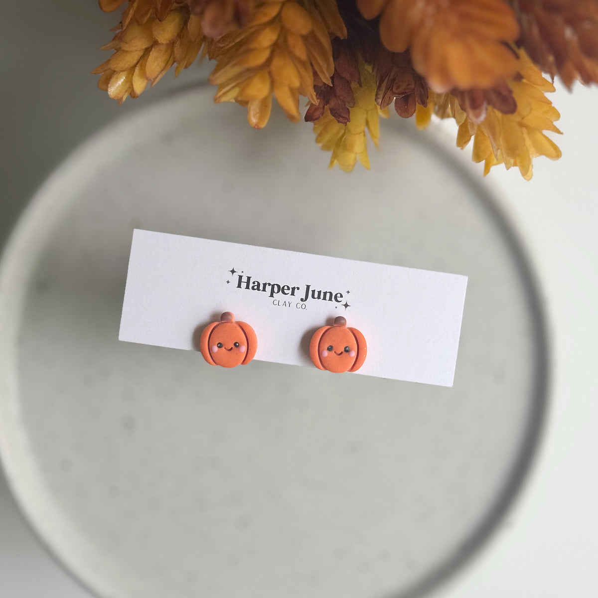 Happy Pumpkin Studs