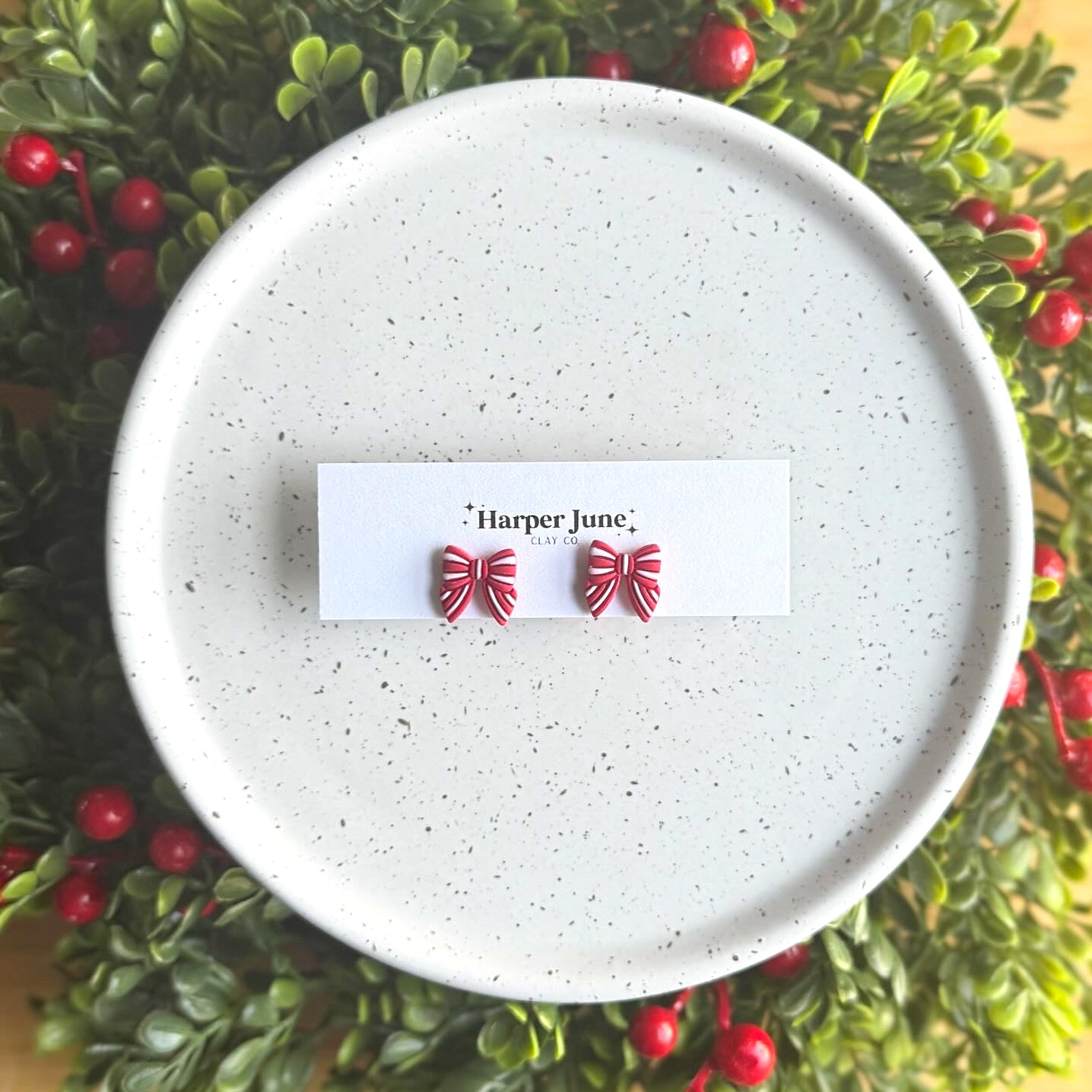 Mini Red & White Bows