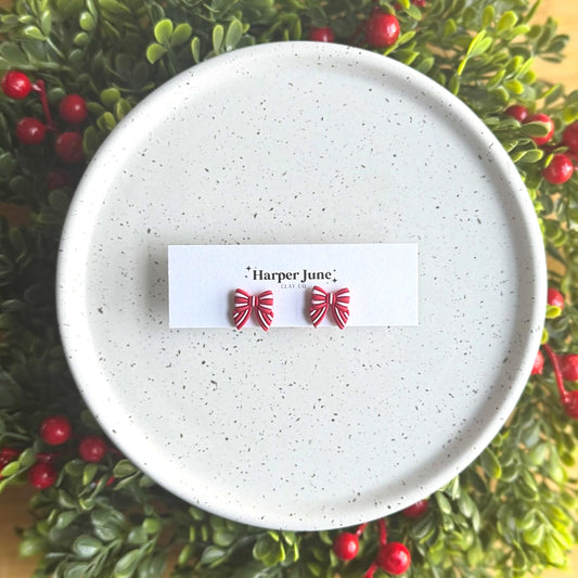 Mini Red & White Bows