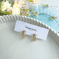 Gold Floral Hoops