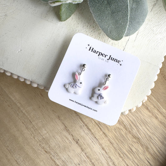 White Bunny Dangles